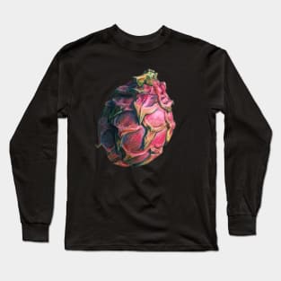 Pitaya the Dragon fruit - hand drawn Long Sleeve T-Shirt